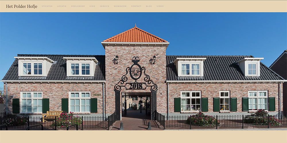 Website van het Polderhofje in Anna Paulowna.